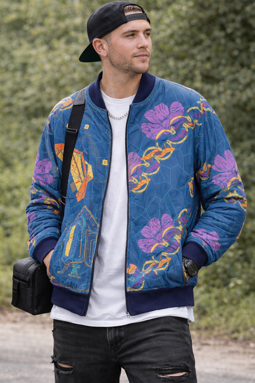 Marvel Black Panther Wakanda Forever Reversible Bomber Jacket XXL | Zip Front - Picture 2 of 13